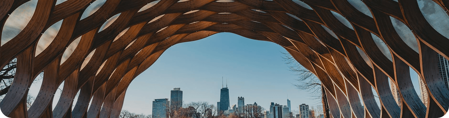 Architecture moderne avec skyline urbain pour inspiration de voyage